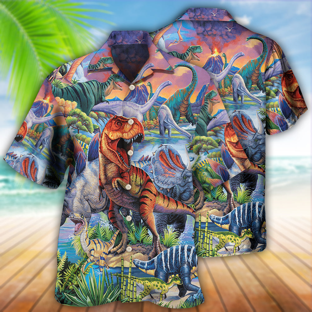 Dinosaur Big World Amazing - Hawaiian Shirt - Reefox