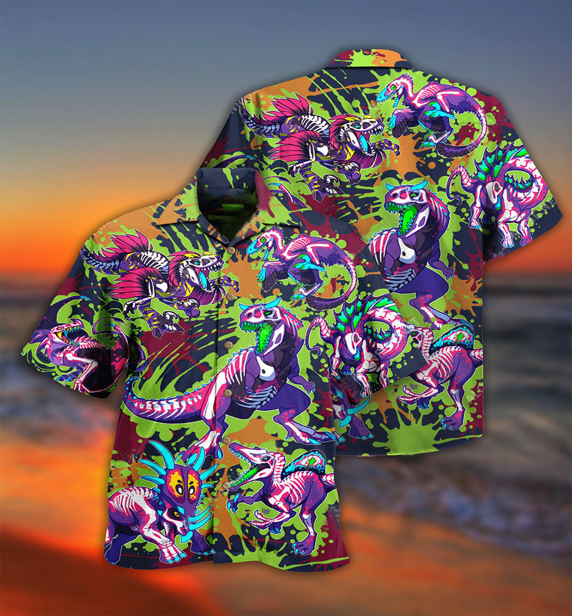 Dinosaur Don't Forget To Be Rawrsome - Hawaiian Shirt - Reefox