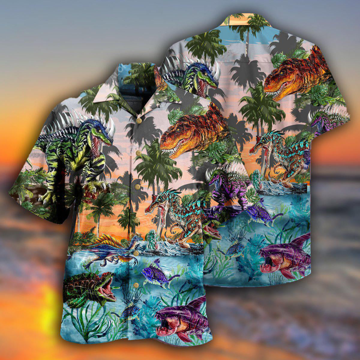 Dinosaur World Developmental Story - Hawaiian Shirt - Reefox