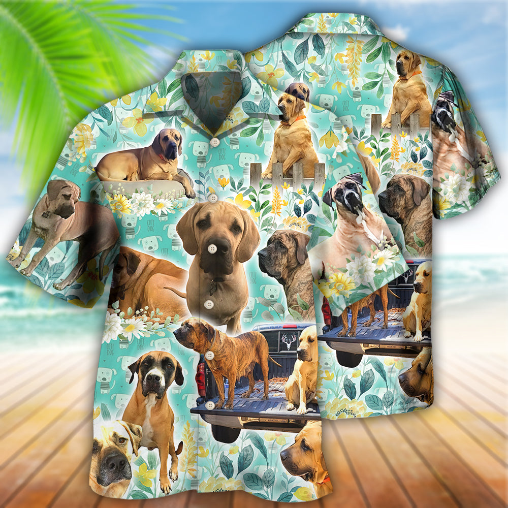 Dog Love Dog Floral - Hawaiian Shirt - Reefox