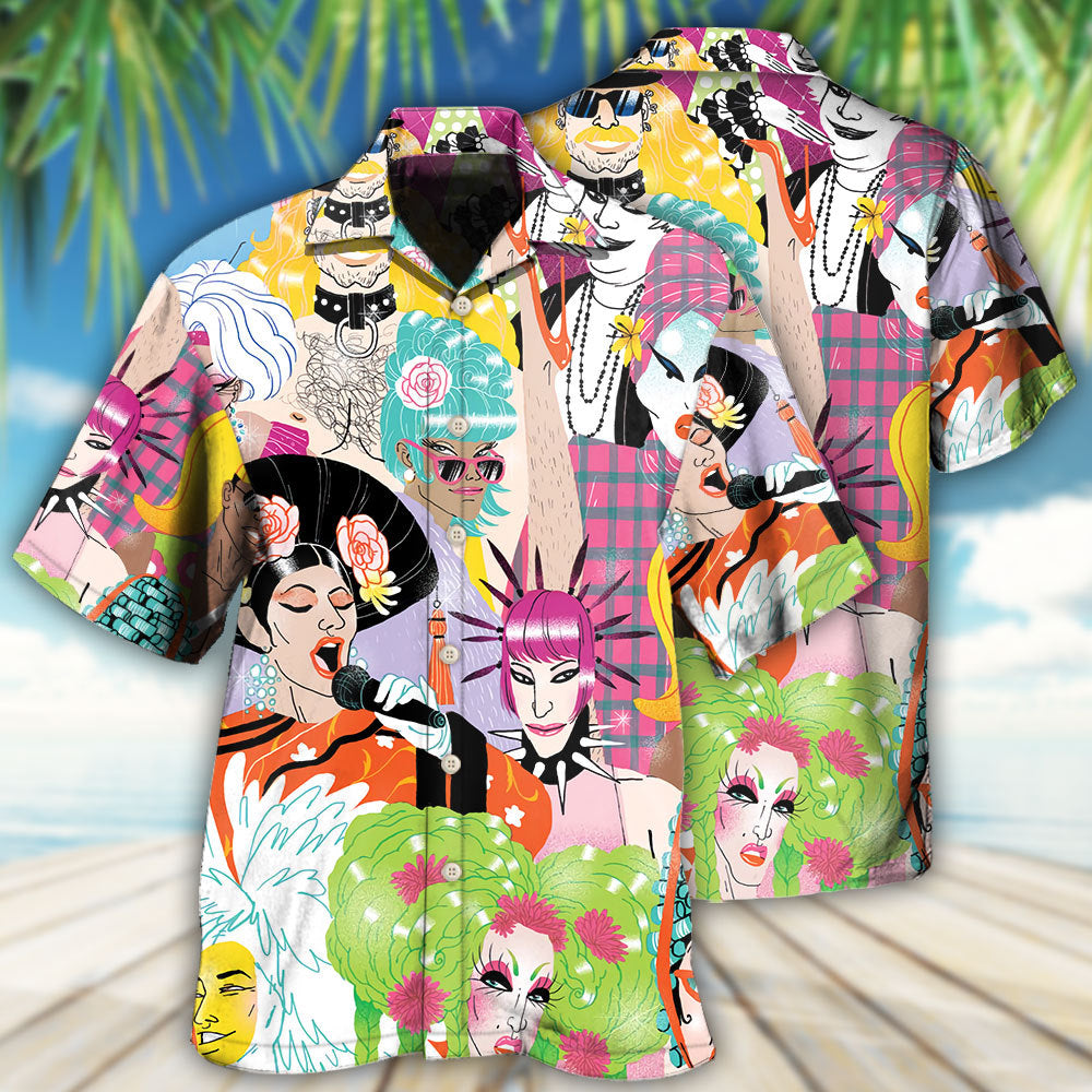 Drag Queen Sing A Song - Hawaiian Shirt - Reefox