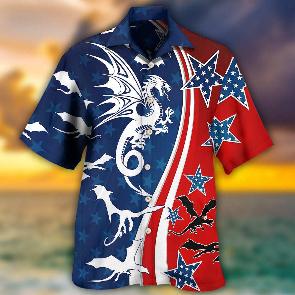 Dragon Independence Day America - Hawaiian Shirt - Reefox