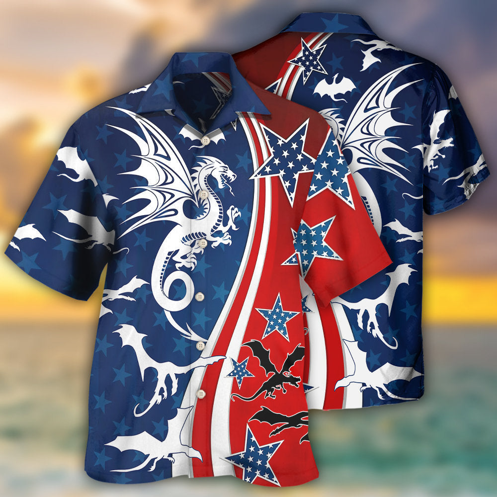 Dragon Independence Day America - Hawaiian Shirt - Reefox