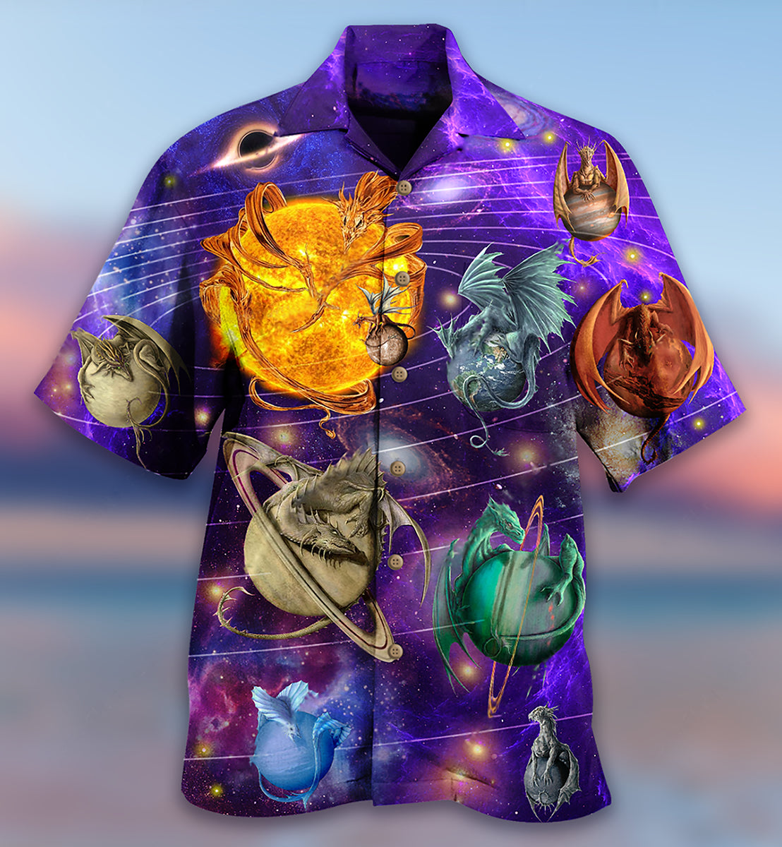 Dragon Planet Love Life In To The Galaxy - Hawaiian Shirt - Reefox