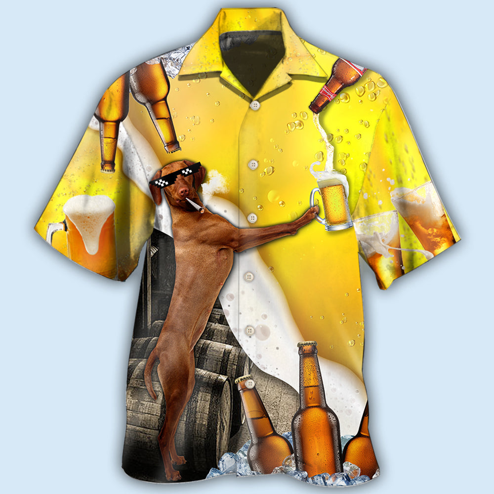 Beer Dachshund With Beer - Hawaiian shirt - Reefox