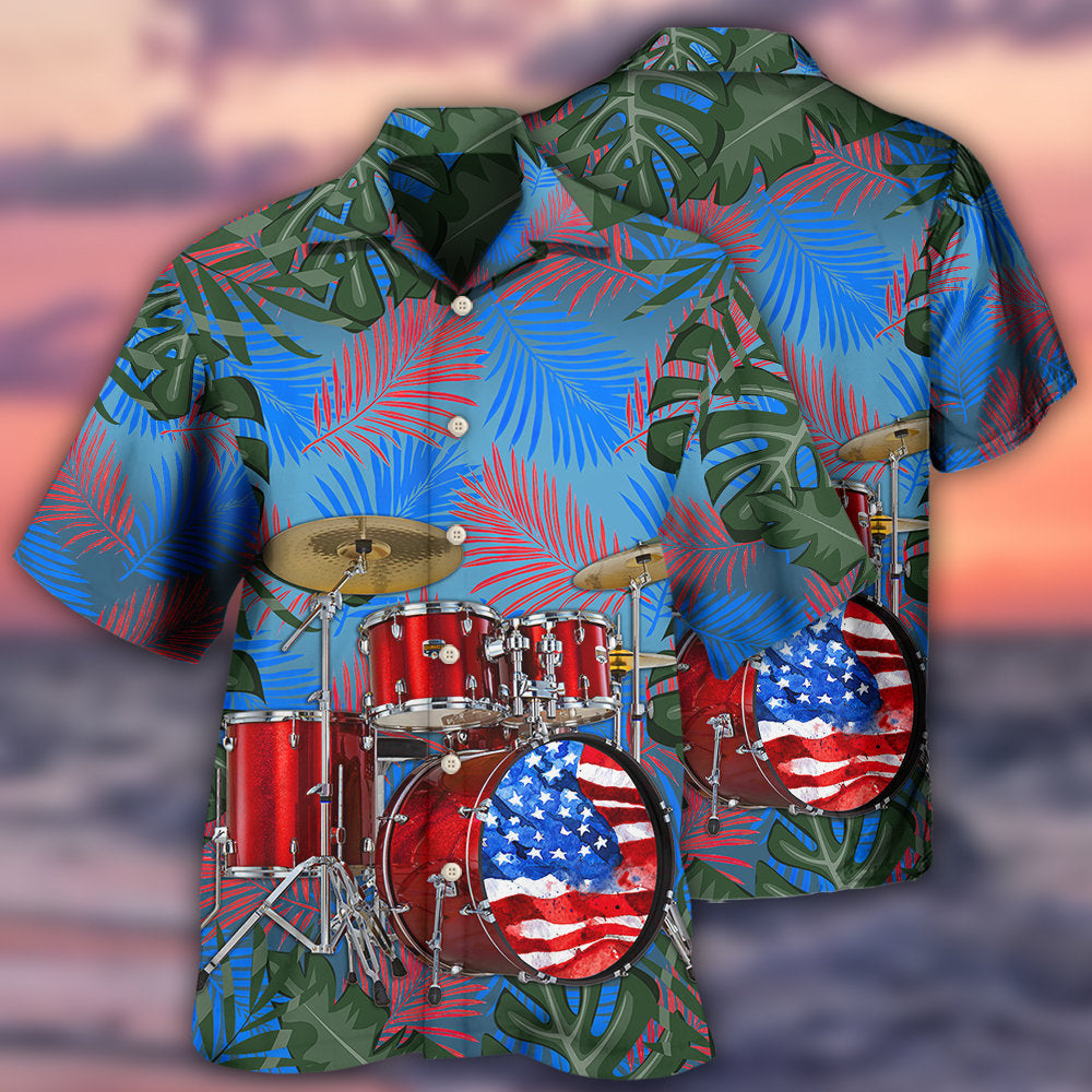 Drum Independence Day America - Hawaiian Shirt - Reefox
