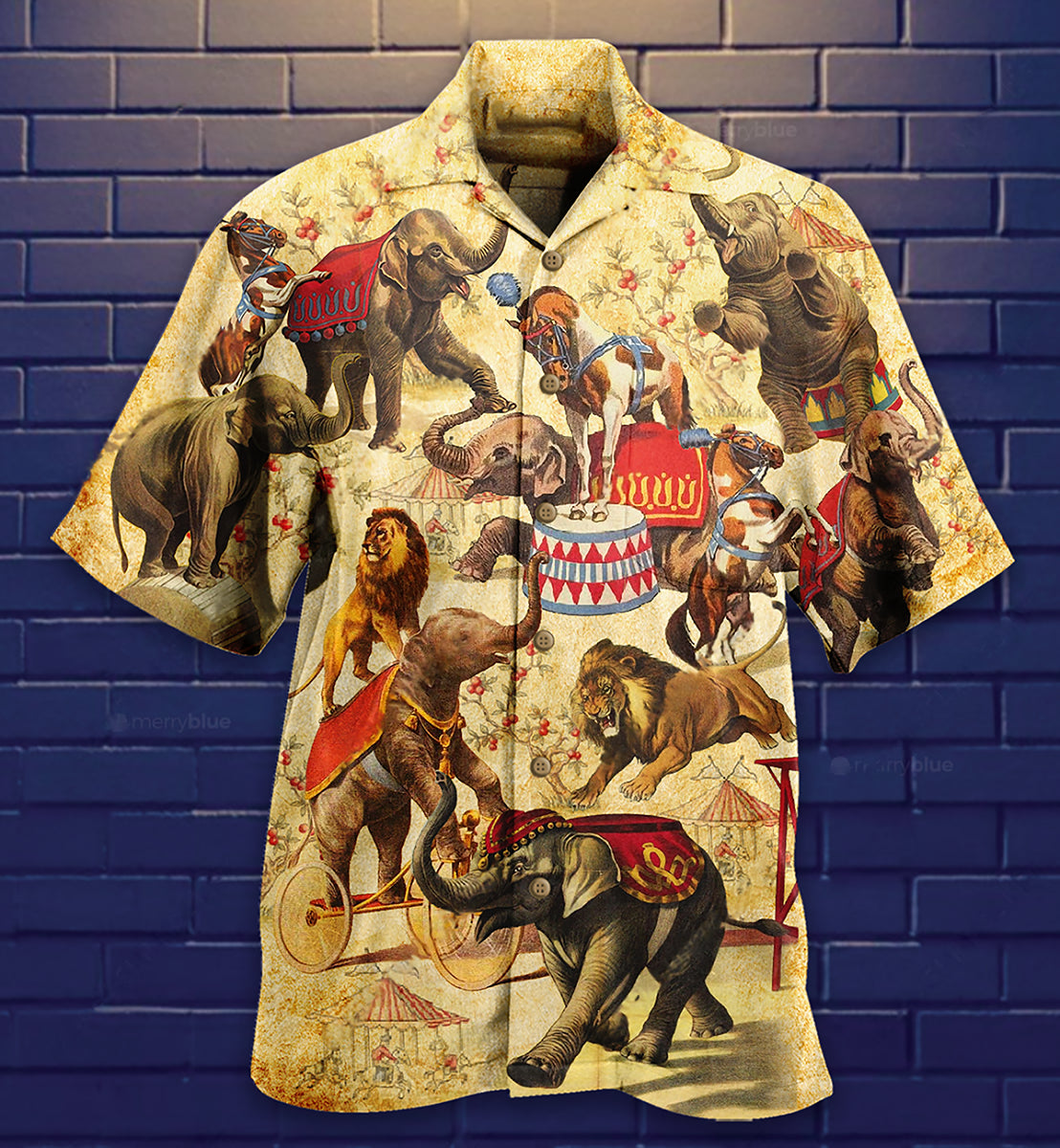 Elephant Amazing Circus Show - Hawaiian Shirt - Reefox