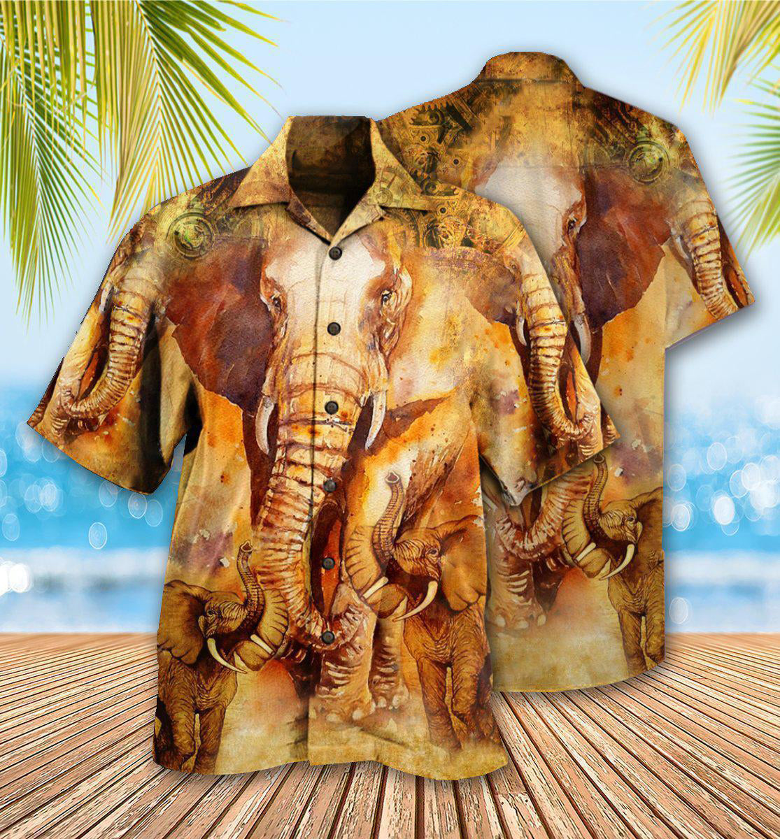 Elephant Born To Be The Biggest - Hawaiian Shirt - Reefox