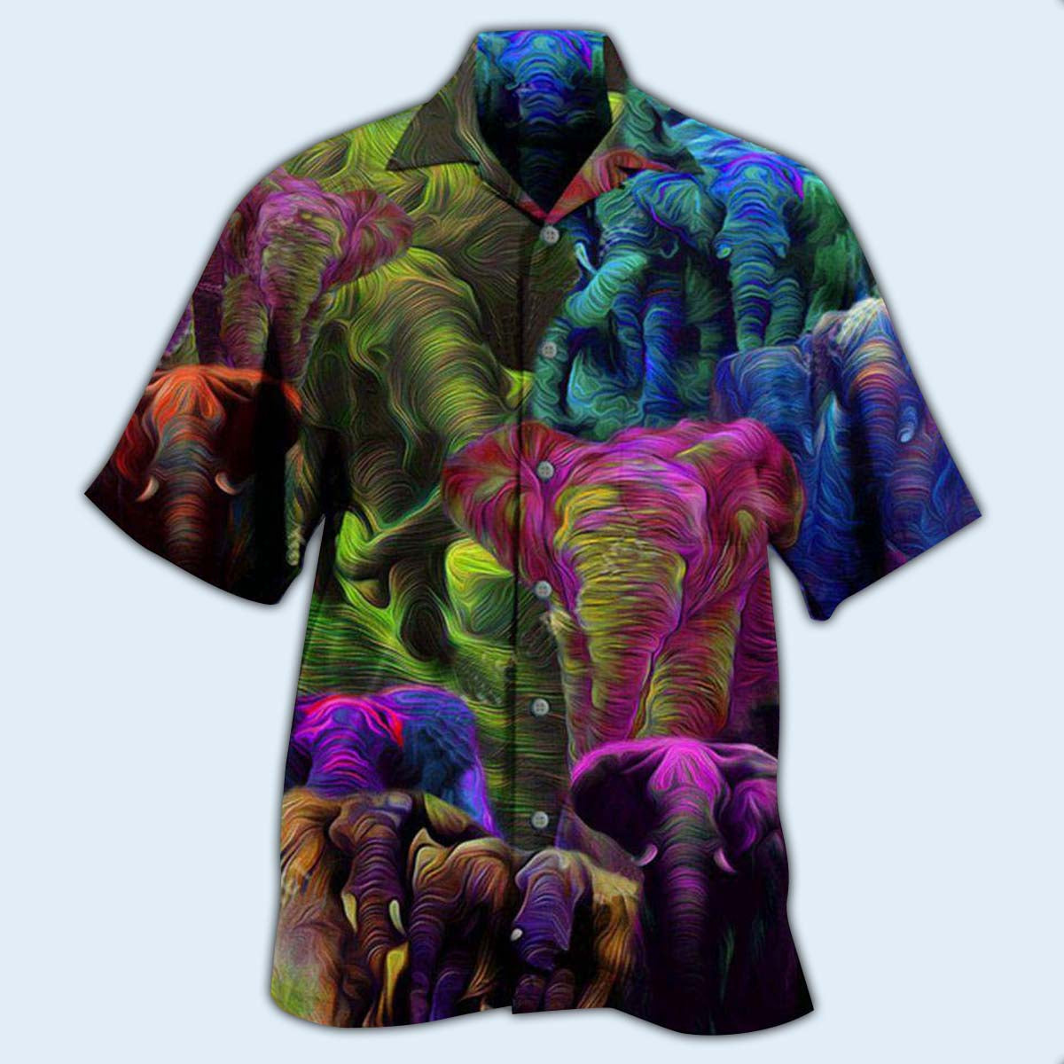 Elephant Colorful Style - Hawaiian Shirt - Reefox
