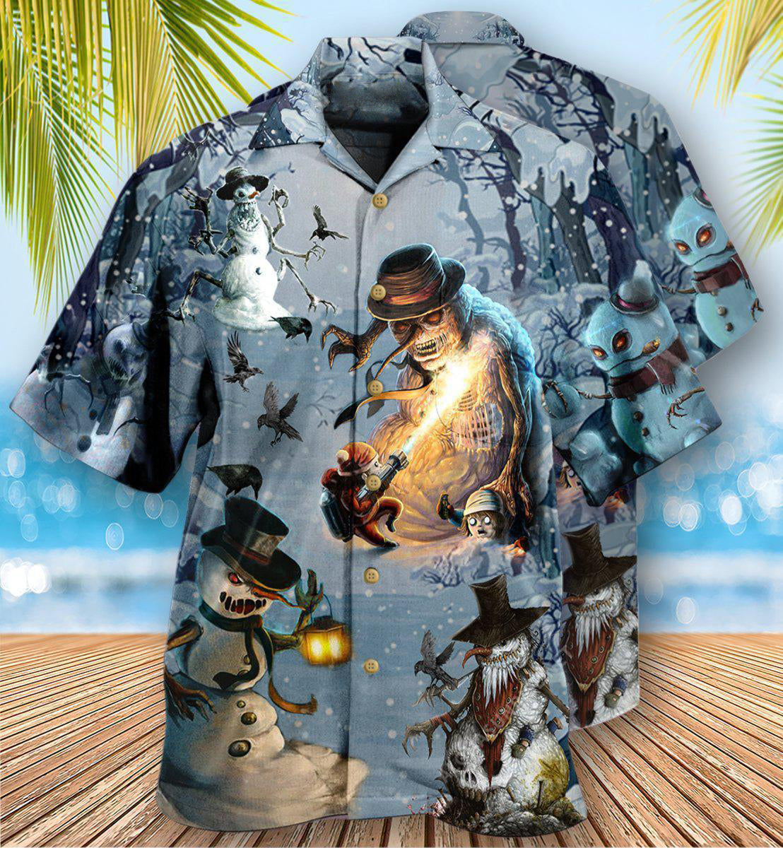Snowman Evil Cool Style - Hawaiian Shirt - Reefox