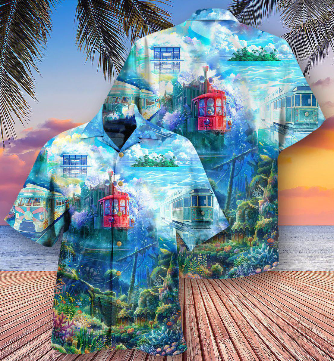 Tram Fantasy On The Ocean - Hawaiian Shirt - Reefox
