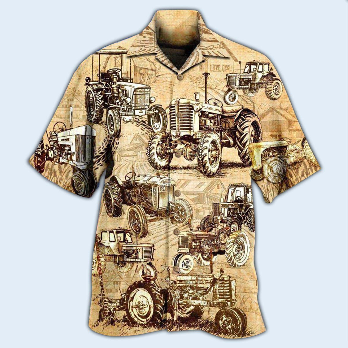Tractor Farm All I Want To Do Is Work On My Farm - Hawaiian Shirt - Reefox