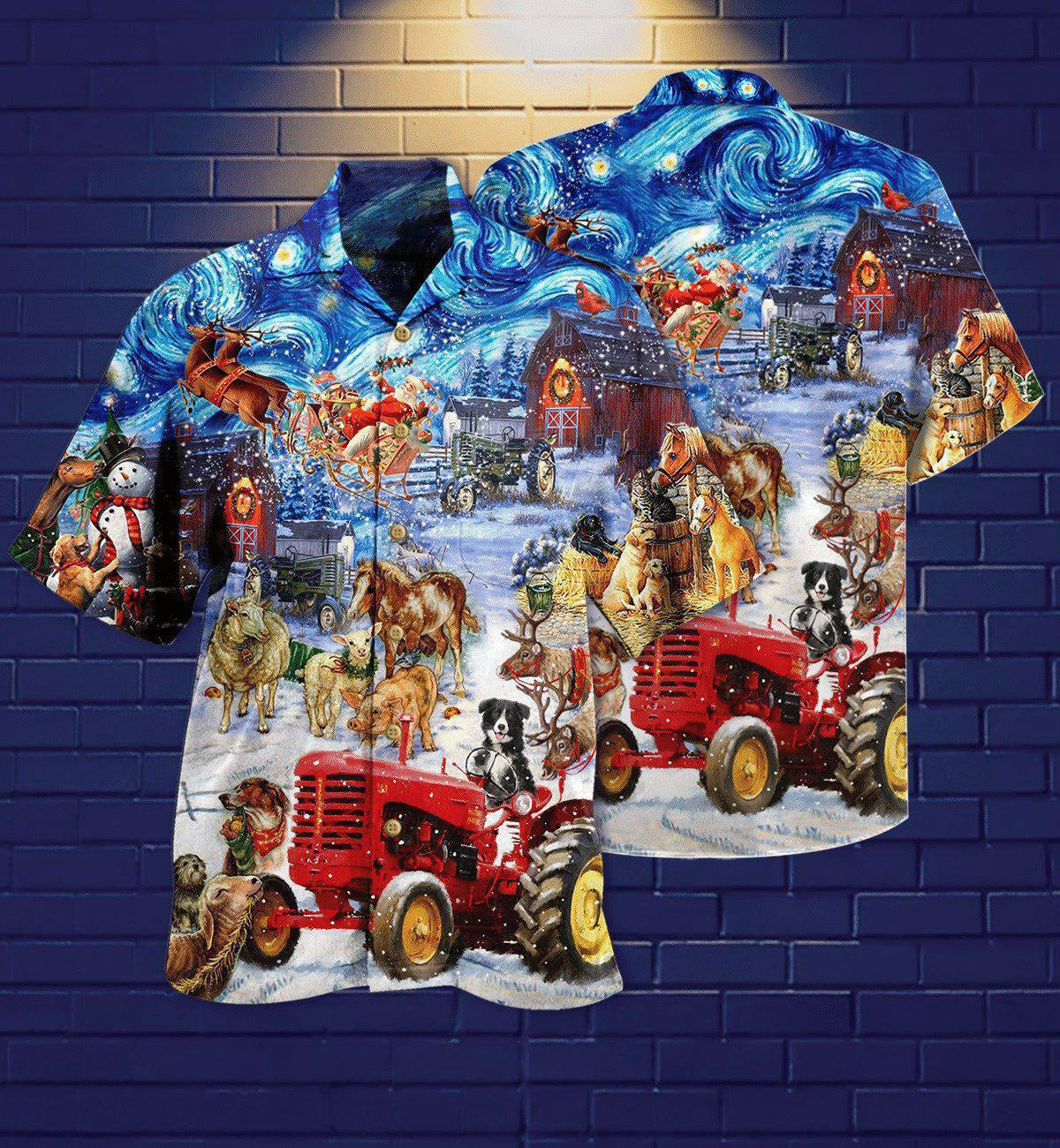 Farm Merry Xmas Lover Forever - Hawaiian Shirt - Reefox