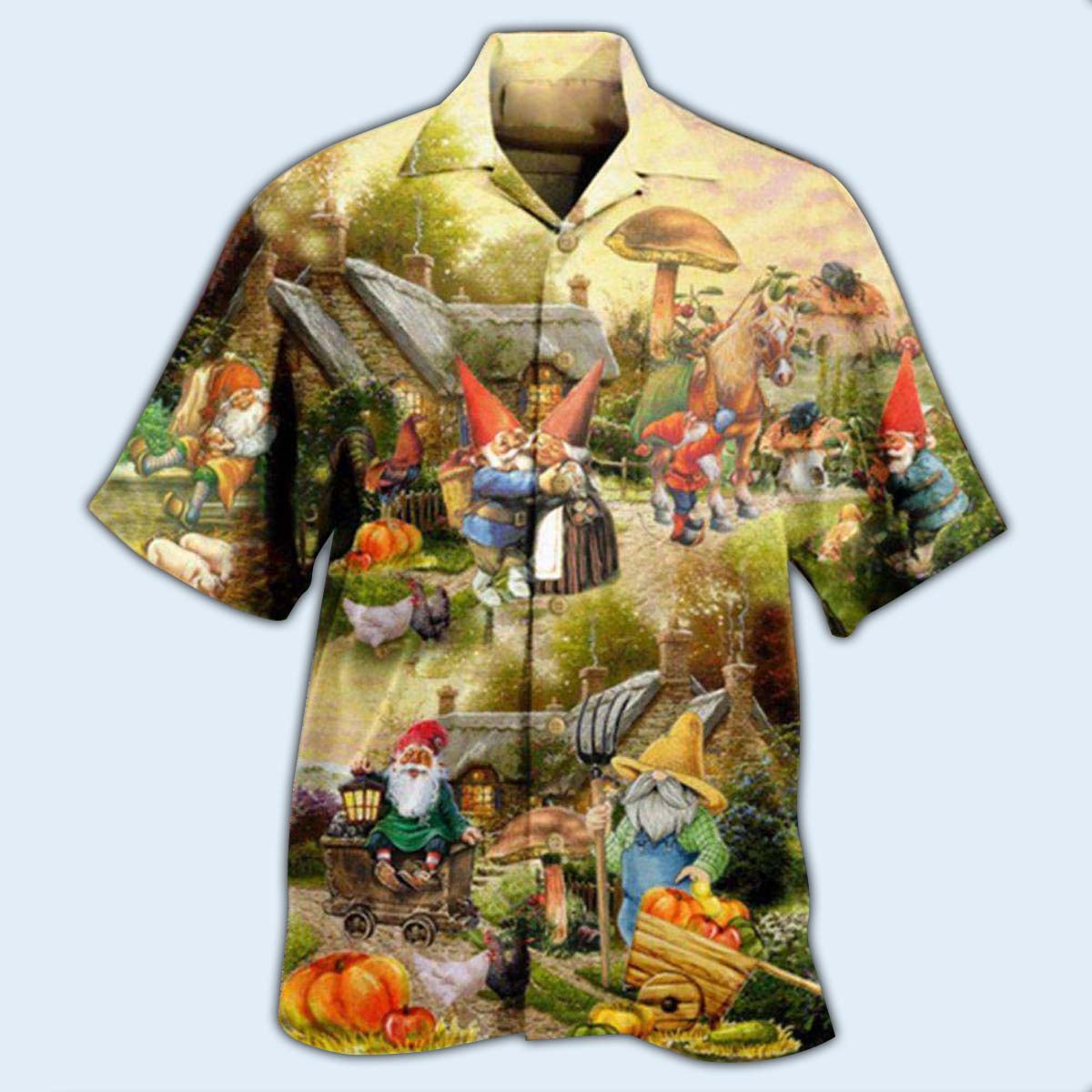 Gnome Farmer Oh Gnomes - Hawaiian Shirt - Reefox