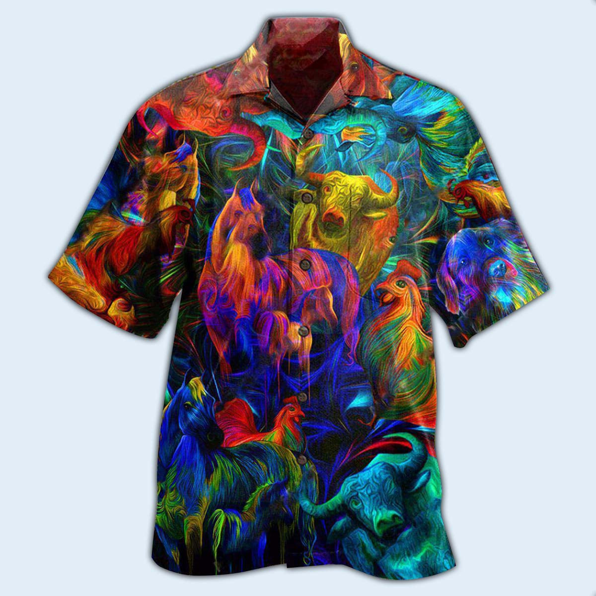 Farm Animals Proud Of Work - Hawaiian Shirt - Reefox