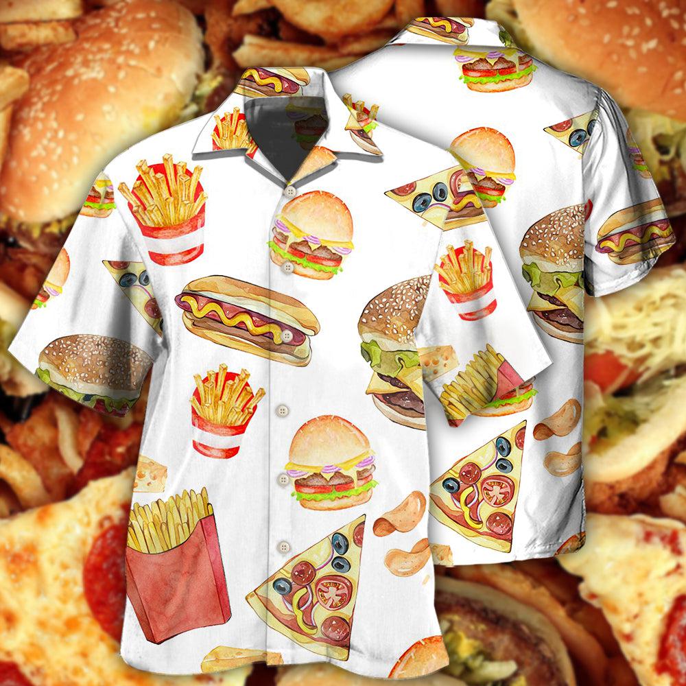 Food Fast Food White Style - Hawaiian Shirt - Reefox