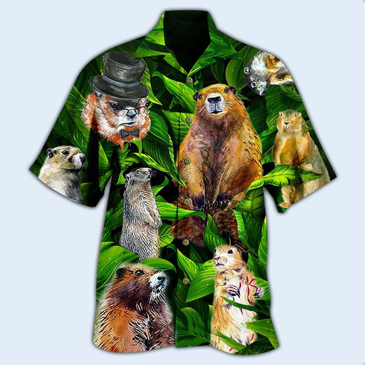 Ferret Animals LoveLy Dovely Leaves - Hawaiian Shirt - Reefox