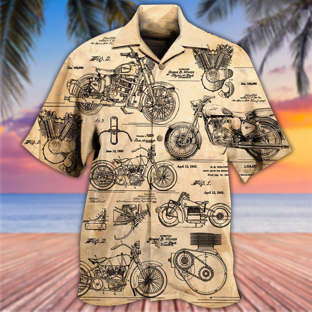 Motorcycle I Search Original Motorcycles - Hawaiian Shirt - Reefox