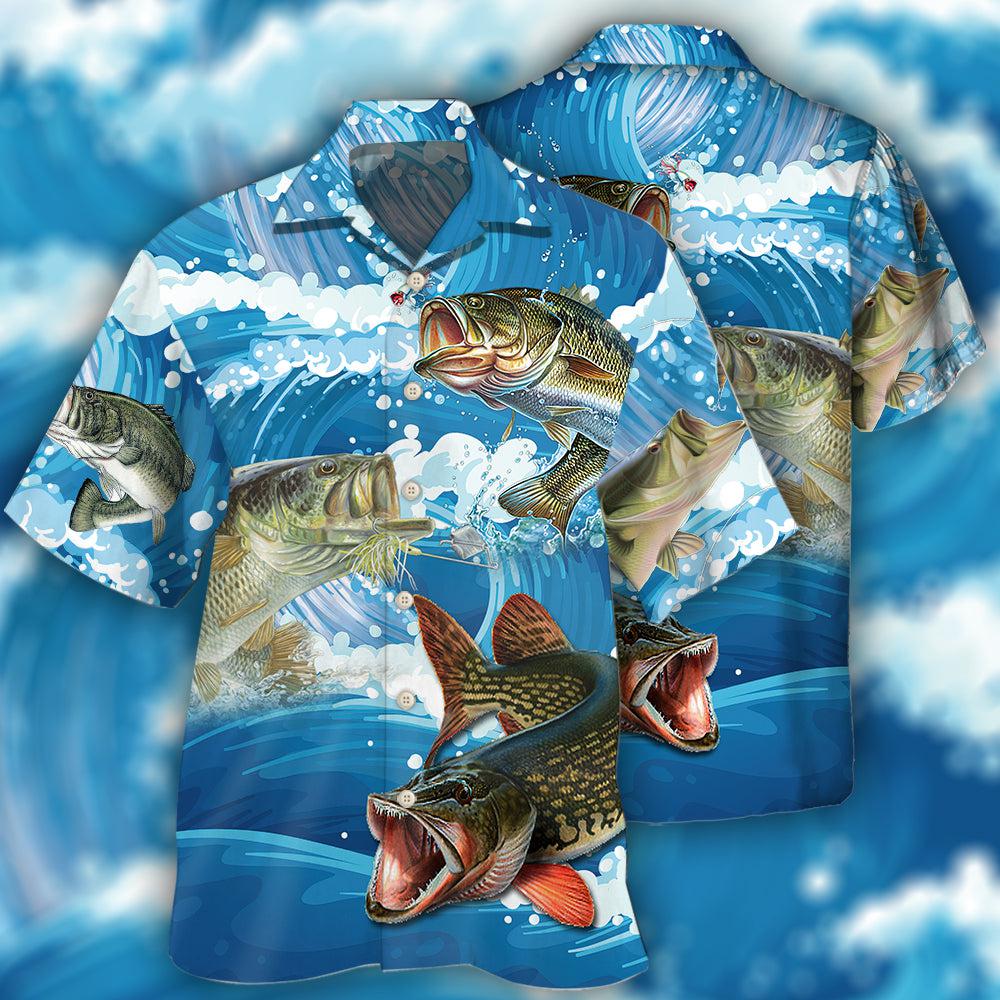 Fishing Blue Wave Style - Hawaiian Shirt - Reefox
