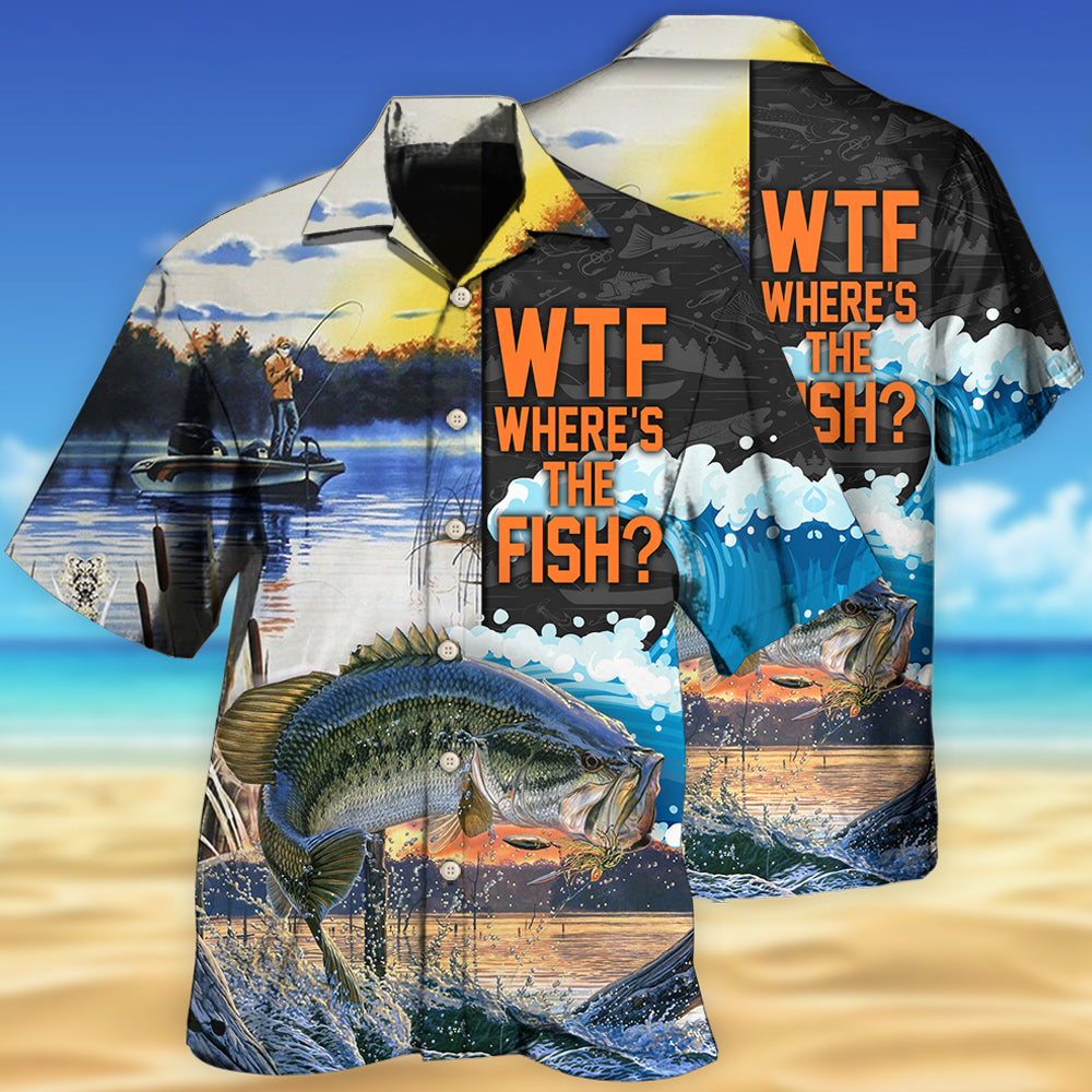 Fishing We’re Going Fishing Where's The Fish - Hawaiian Shirt - Reefox