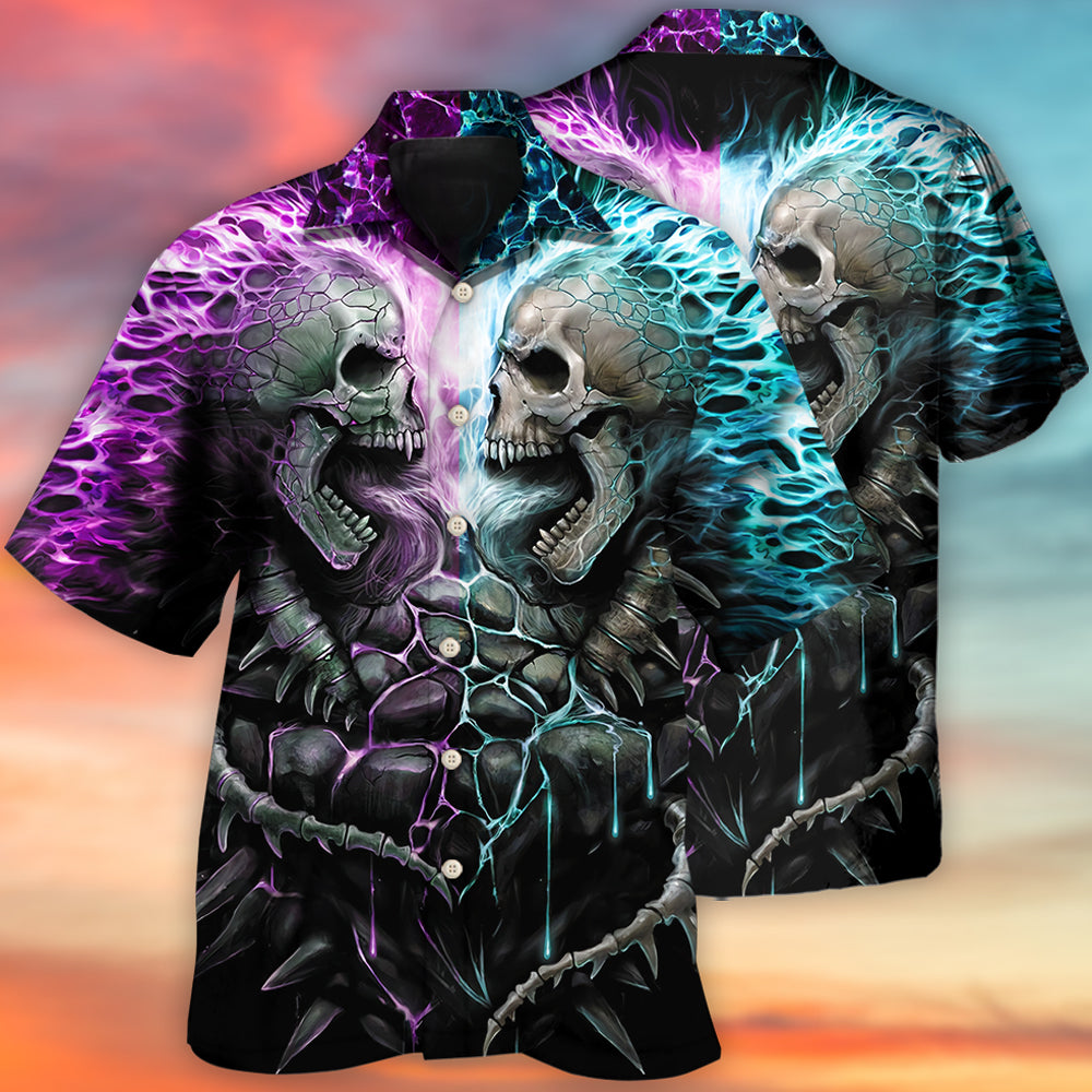 Skull Flaming Skull Style - Hawaiian Shirt - Reefox