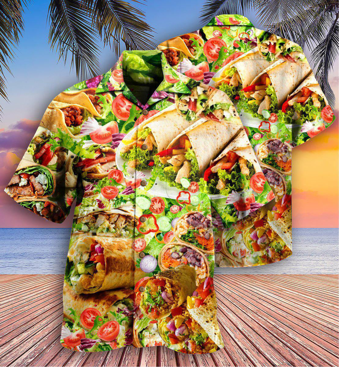 Food Life Is Better With Burrito Delicious Meal - Hawaiian Shirt - Reefox