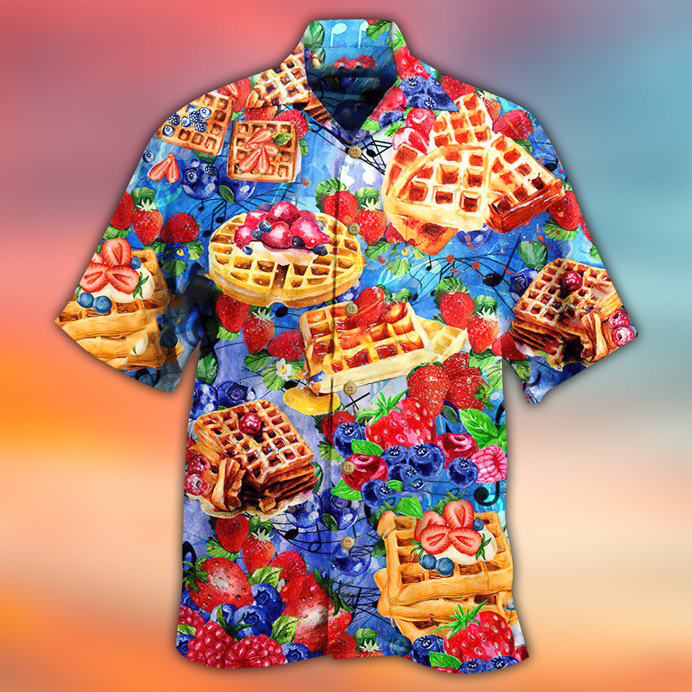 Food Pancake With Strawbery And BlueBery Delicious - Hawaiian Shirt - Reefox