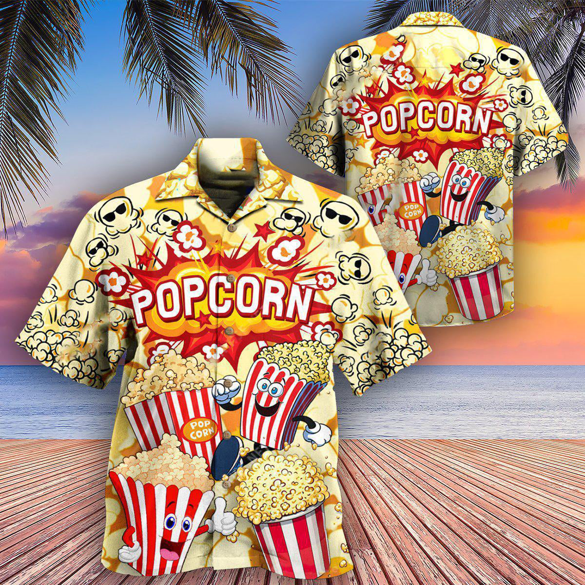 Food Popcorn Is Always The Answer Bang - Hawaiian Shirt - Reefox
