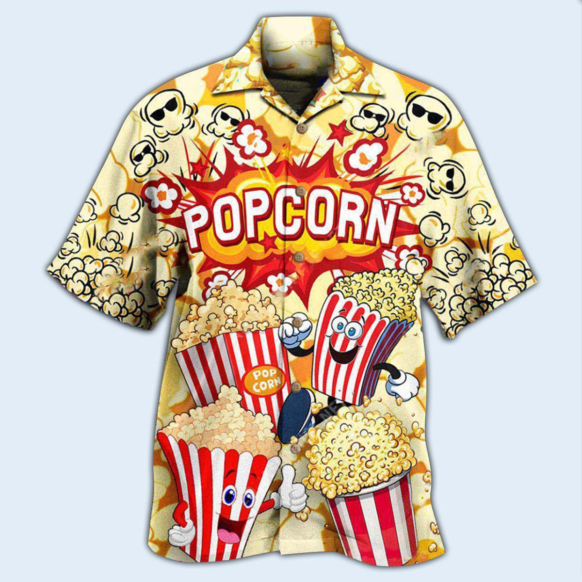 Food Popcorn Is Always The Answer Bang - Hawaiian Shirt - Reefox