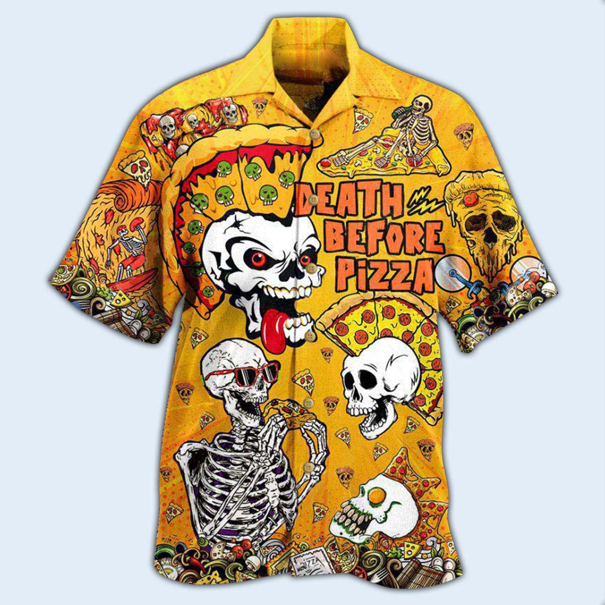 Food We're Death Before Nice Pizza - Hawaiian Shirt - Reefox