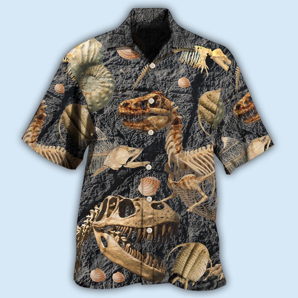 Dinosaur Fossils Collection - Hawaiian Shirt - Reefox