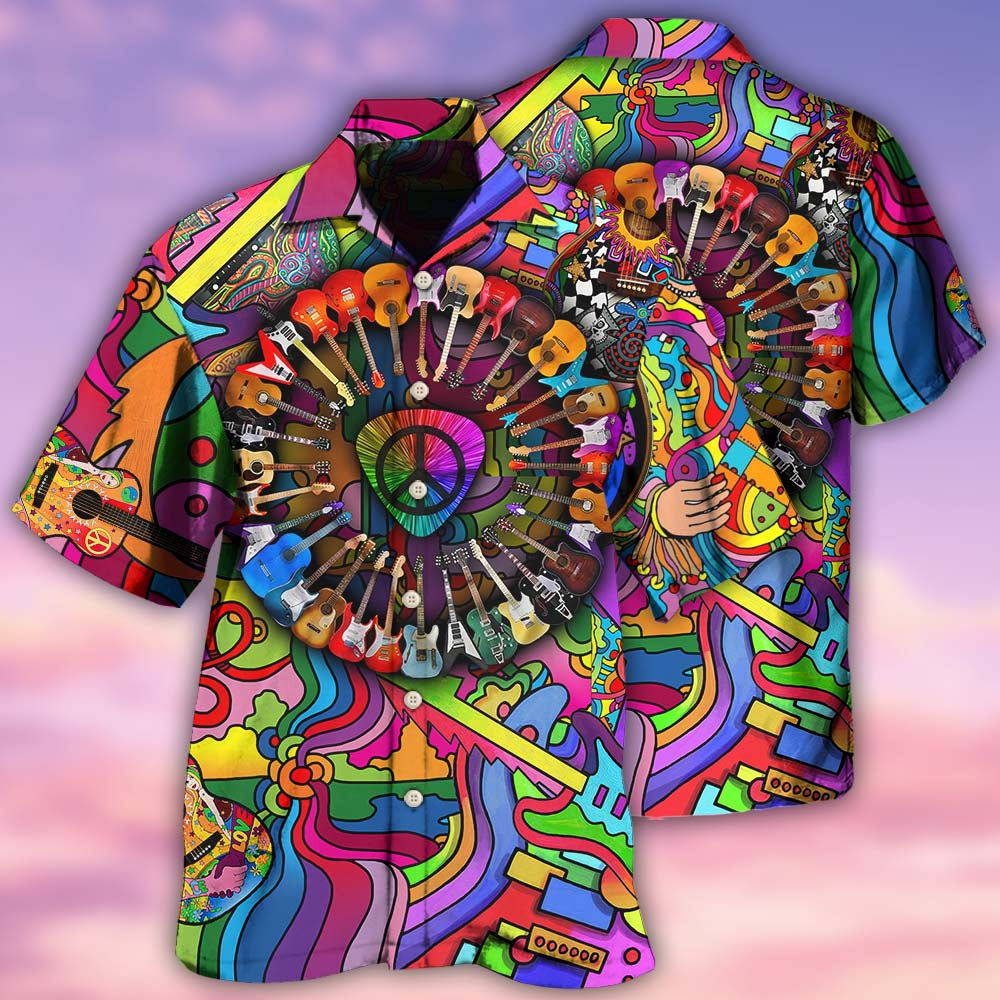 Guitar Love Life Style Colorful - Hawaiian Shirt - Reefox