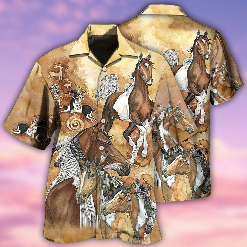 Native American Horse - Hawaiian Shirt - Reefox