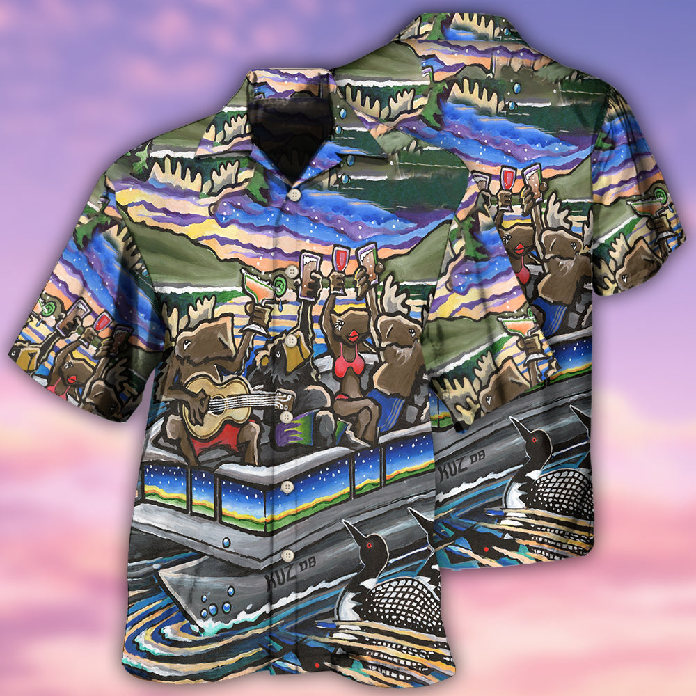 Pontoon Summer Vibes Party - Hawaiian shirt - Reefox