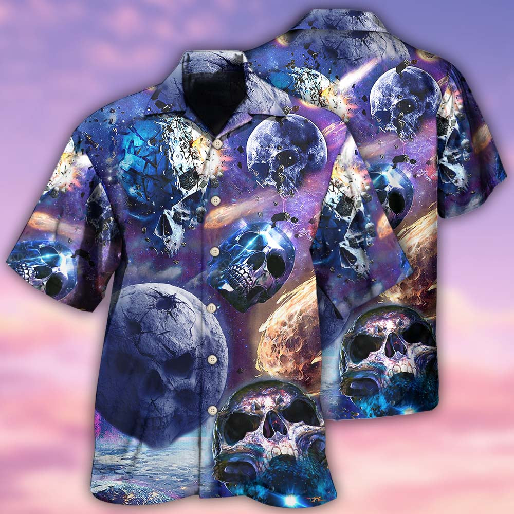Skull Planet Galaxy - Hawaiian Shirt - Reefox