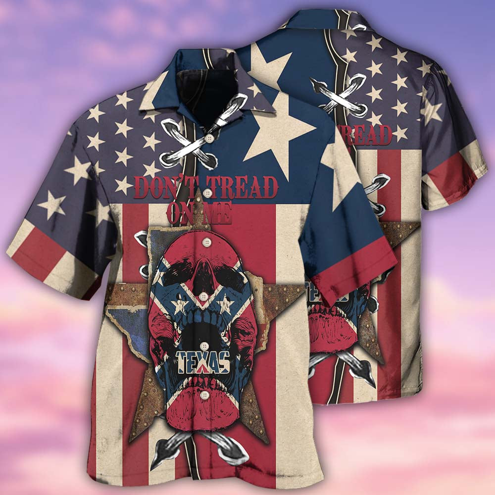 Texas Peace Life Skull Style - Hawaiian Shirt - Reefox