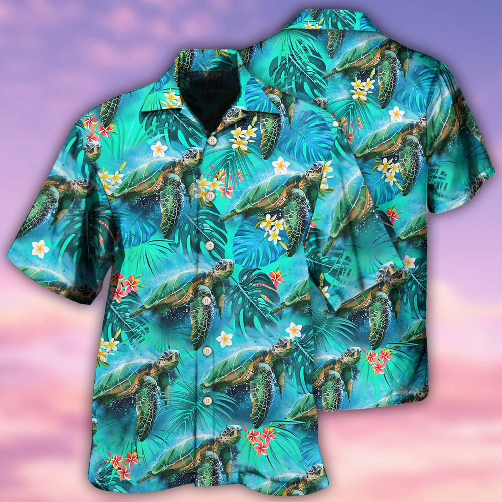 Turtle Love Beautiful Life - Hawaiian Shirt - Reefox