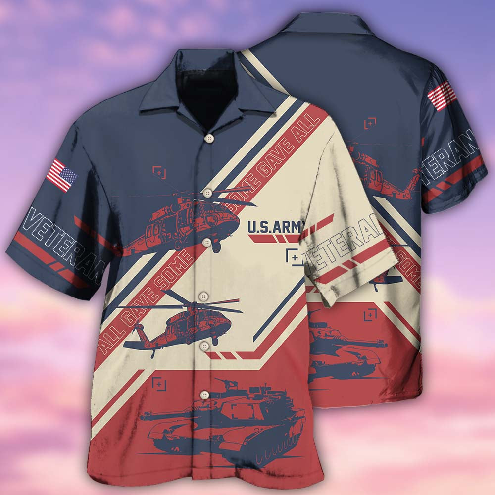Veteran Us Army All Gave Some With Helicopter- Hawaiian Shirt - Reefox