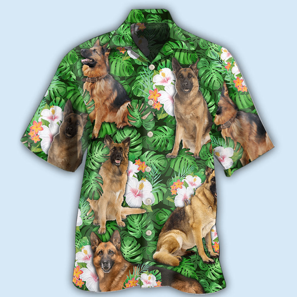 German Shepherd Dog Lover Tropical Life Cool Style - Hawaiian Shirt - Reefox