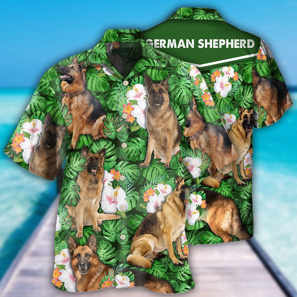 German Shepherd Dog Lover Tropical Life Cool Style - Hawaiian Shirt - Reefox
