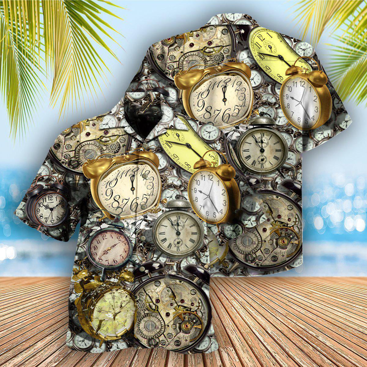 Clock Good Morning Ringing Classic Alarm - Hawaiian Shirt - Reefox