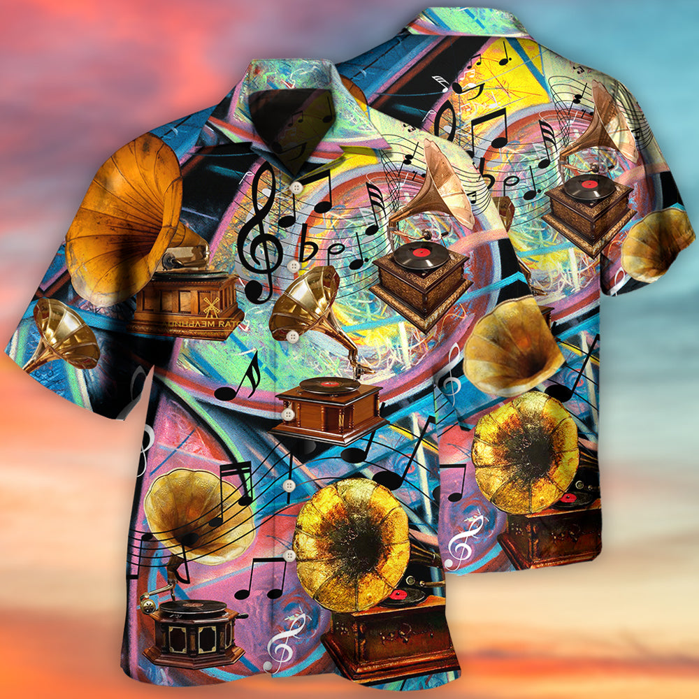 Gramophone Record Style - Hawaiian Shirt - Reefox