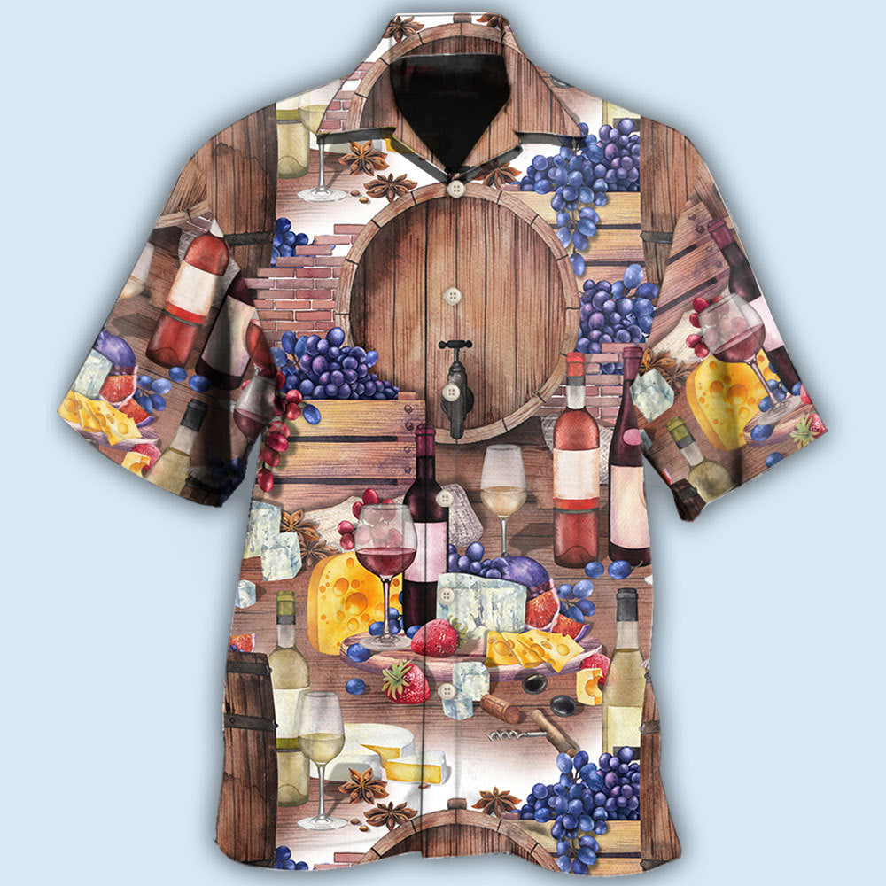 Wine Grape Wine Art - Hawaiian Shirt - Reefox