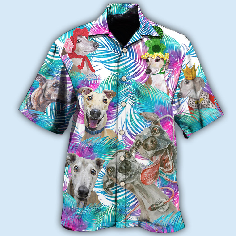 Greyhound Tropical Leaf Style - Hawaiian Shirt - Reefox