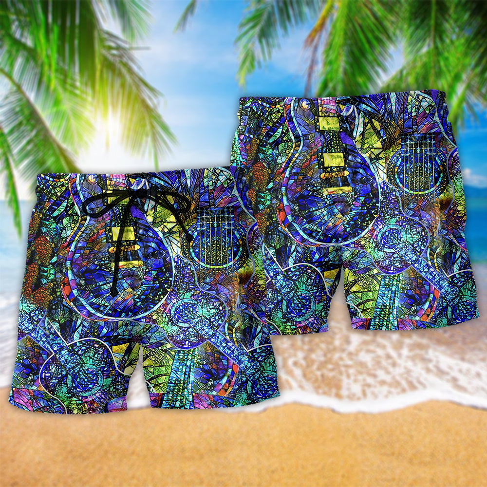 Guitar Love Music Life - Beach Short Reefox - Owls Matrix LTD
