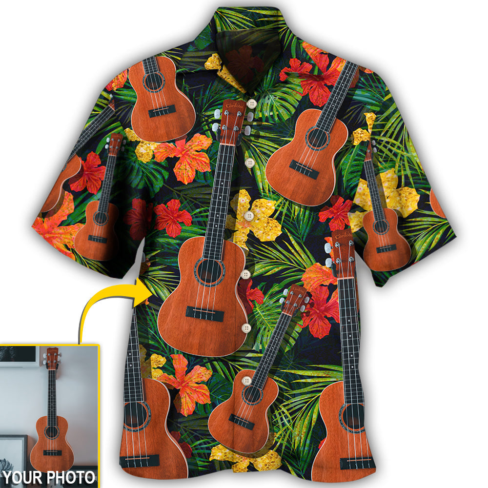 Ukulele / Adults / S Guitar Various Style Tropical Custom Photo - Hawaiian Shirt - Reefox