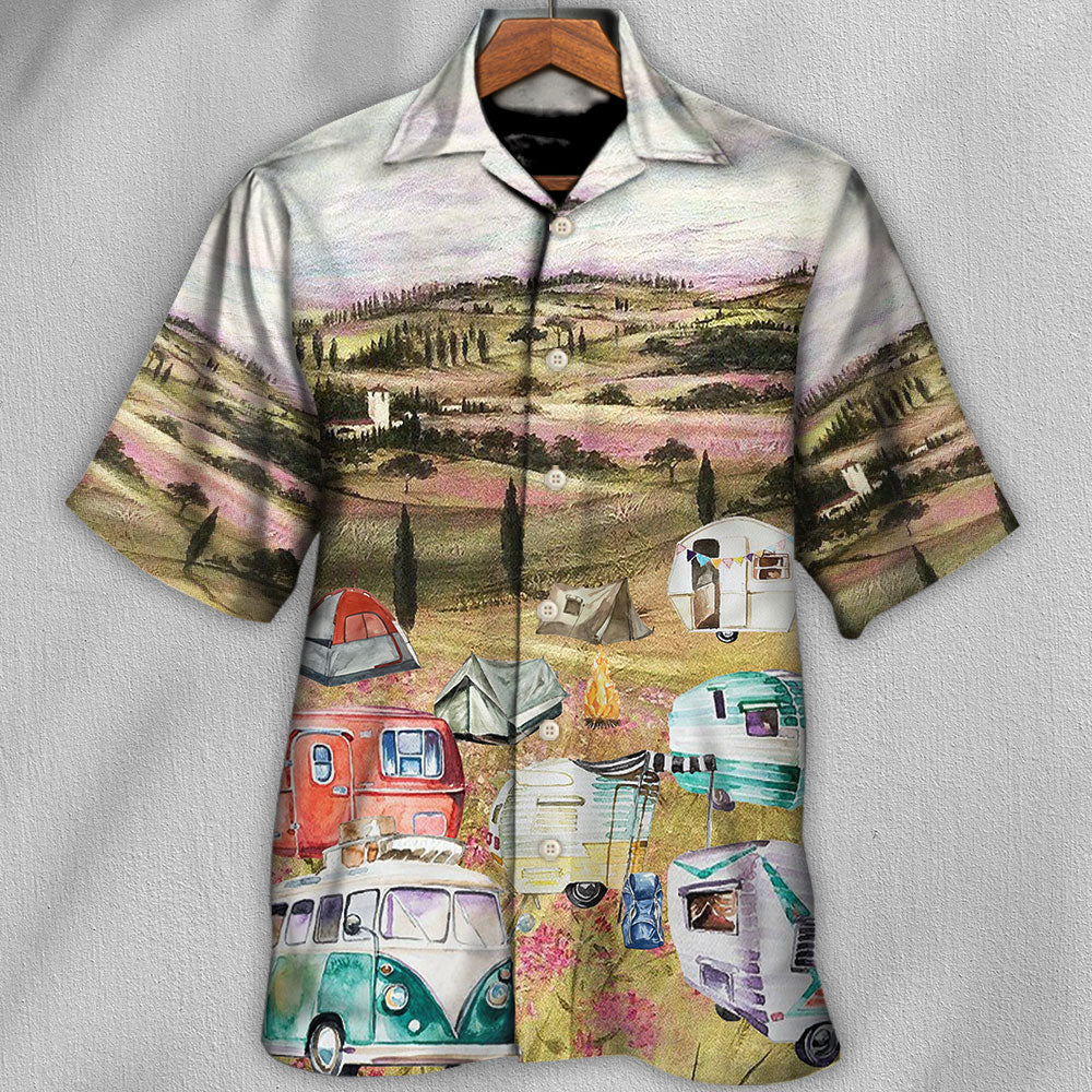Camping Immense Meadow Art - Hawaiian Shirt - Reefox