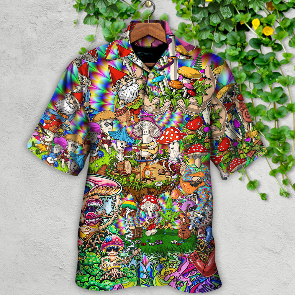 Hippie Mushroom Music Band Of Life - Hawaiian Shirt - Reefox