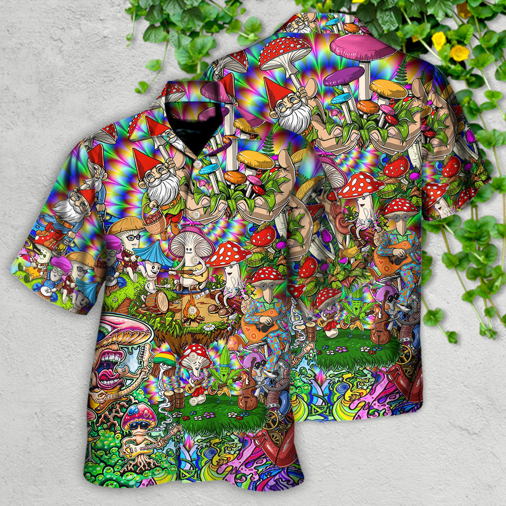 Hippie Mushroom Music Band Of Life - Hawaiian Shirt - Reefox