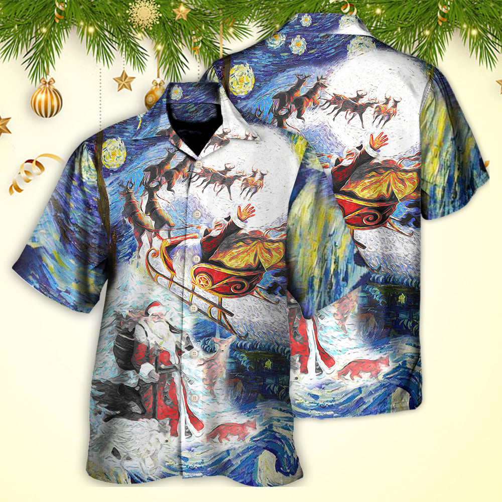 Christmas Friendly Santa With Animals - Hawaiian Shirt - Reefox